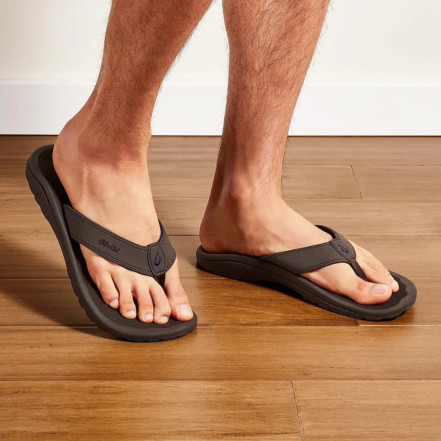 Men's OluKai Ohana Dark Wood/ Dark Wood Synthetic